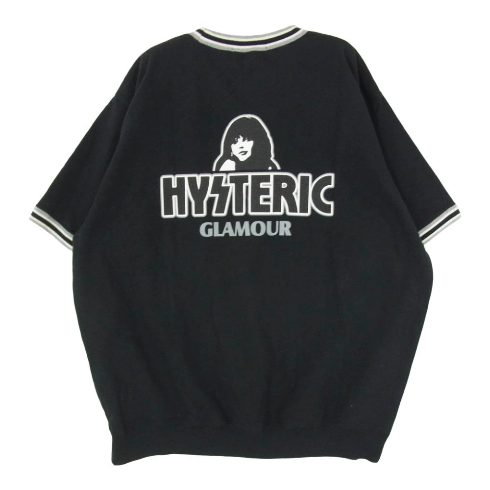 HYSTERIC GLAMOUR ヒステリックグラマー 02232CS01 HG CORPS LOGO 半袖 スウェット カットソー ブラック系 L【美品】【中古】