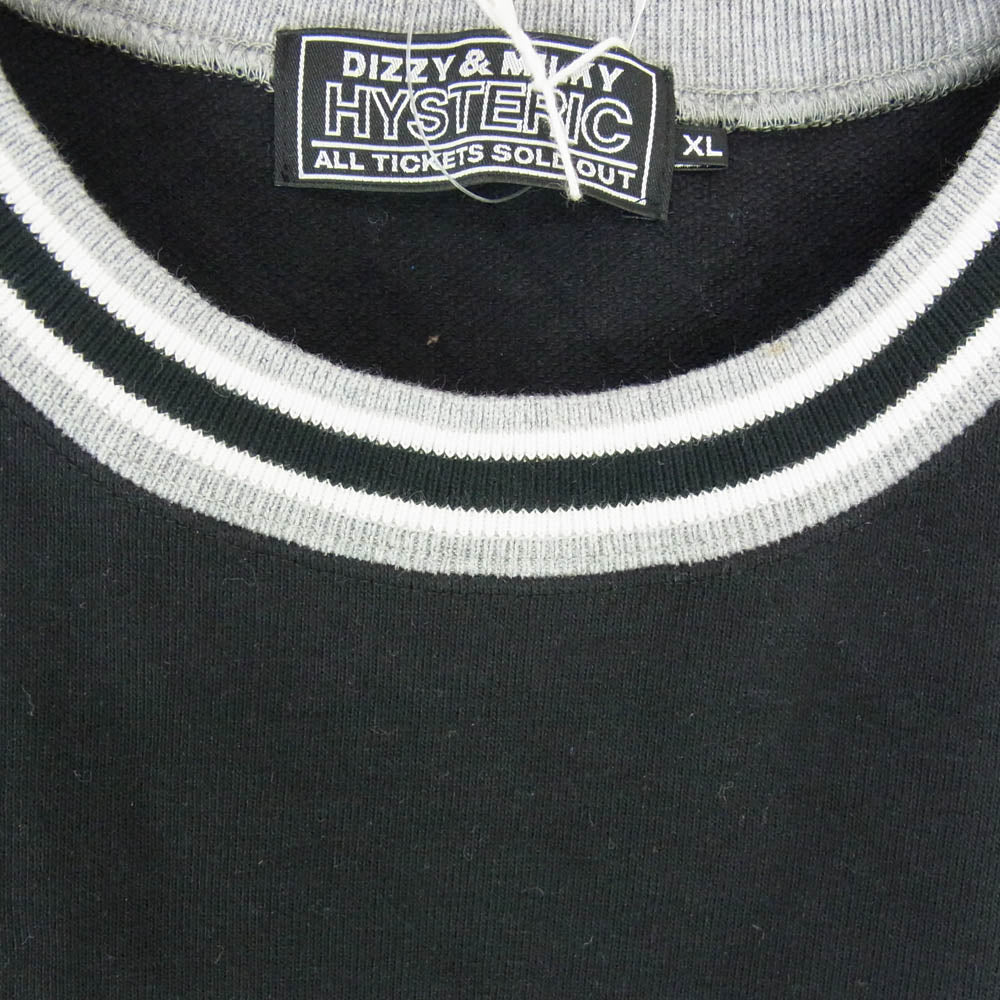 HYSTERIC GLAMOUR ヒステリックグラマー 02232CS01 HG CORPS LOGO 半袖 スウェット カットソー ブラック系 L【美品】【中古】