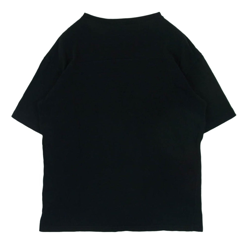 WACKO MARIA ワコマリア フロント アーチ ロゴ プリント フットボール 半袖 Tシャツ コットン 日本製 ブラック系 M【中古】
