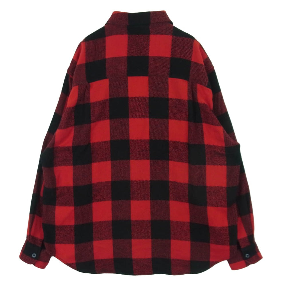 WACKO MARIA ワコマリア 24SS 24SSE-WMS-RC02 FLANNEL REGULAR COLLAR SHIRT TYPE-2 フランネル レギュラー カラー 長袖 シャツ レッド系 ブラック系 M【中古】