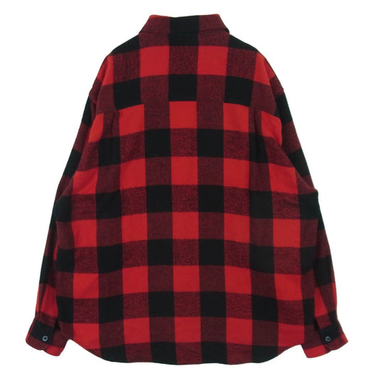 WACKO MARIA ワコマリア 24SS 24SSE-WMS-RC02 FLANNEL REGULAR COLLAR SHIRT TYPE-2 フランネル レギュラー カラー 長袖 シャツ レッド系 ブラック系 M【中古】