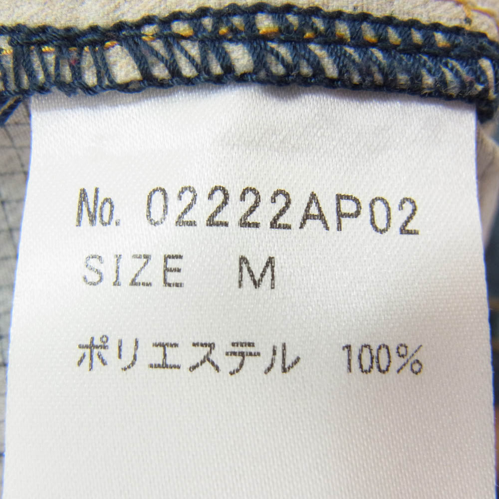 HYSTERIC GLAMOUR ヒステリックグラマー 22SS 02222AP02 ART REMAKE スリム ストレート 転写 トロンプルイユ デニム パンツ インディゴブルー系 M【美品】【中古】