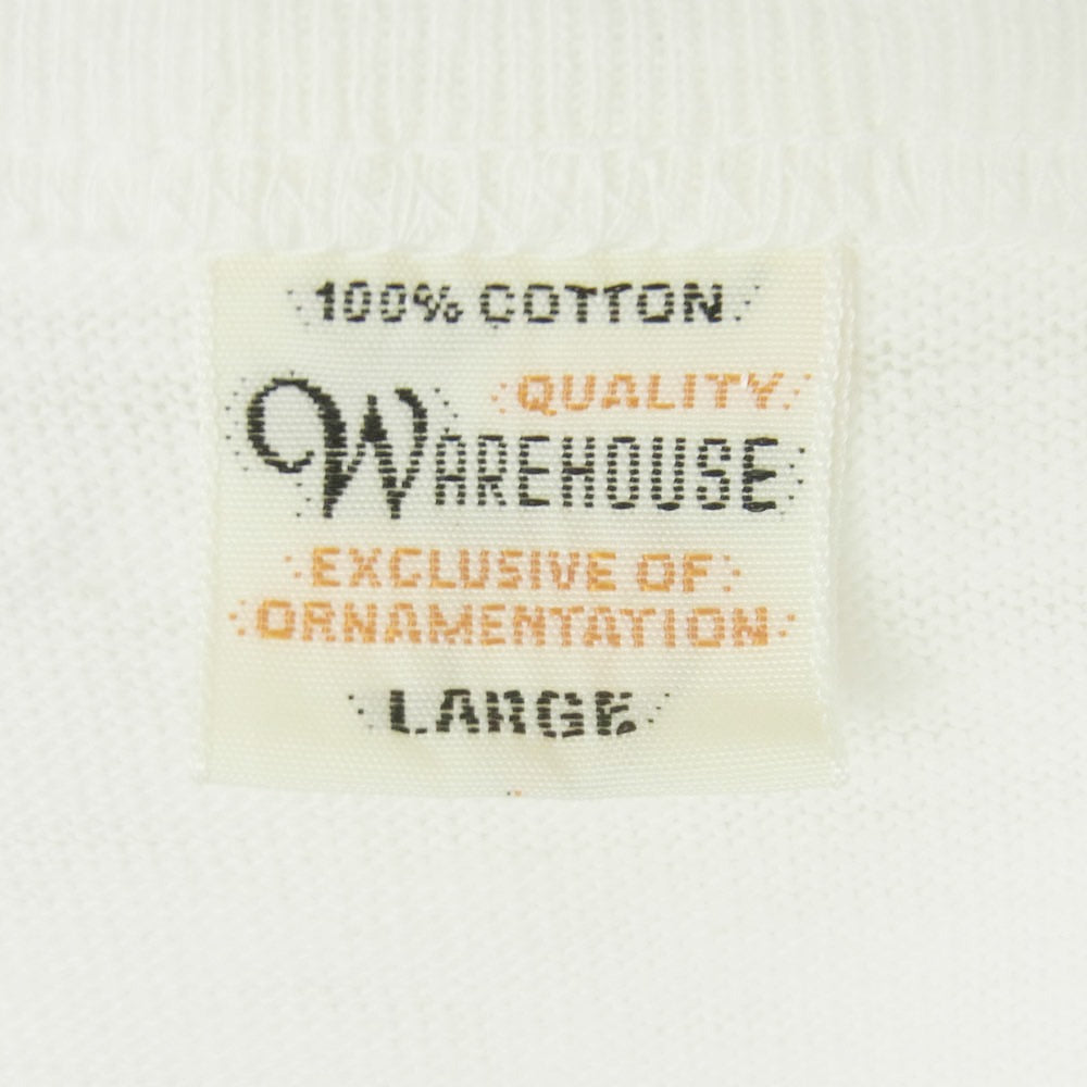 WAREHOUSE ウエアハウス クルーネック ポケット 半袖 Tシャツ カットソー 日本製 ホワイト系 アイボリー系 L【中古】