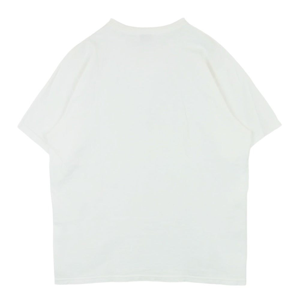 DELUXE デラックス クルーネック 半袖 Tシャツ カットソー コットン 日本製 ホワイト系 アイボリー系 XL【中古】