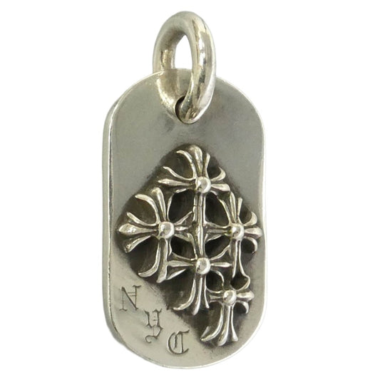 CHROME HEARTS クロムハーツ（原本無） NYC RAISED CEM CRS DOG TAG NYC限定 レイズド セメタリークロス ドッグタグ ペンダント トップ シルバー系【中古】