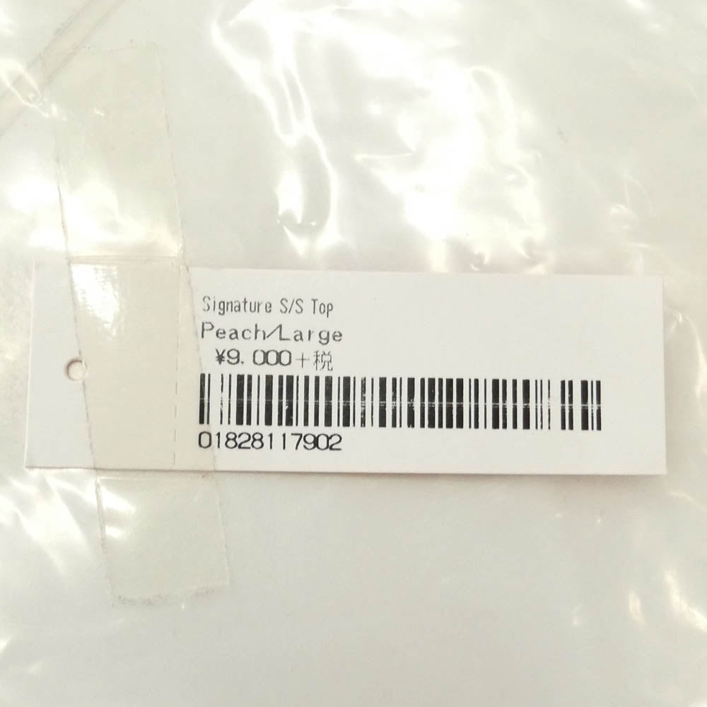 Supreme シュプリーム 20SS Signature S/S Top Peach シグネチャー トップ ピーチ 半袖 Tシャツ オレンジ系 L【中古】