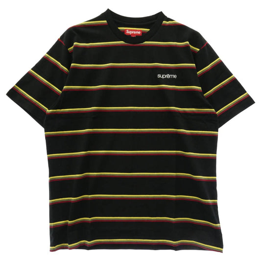 Supreme シュプリーム 24AW Stripe S/S Top ストライプ トップ 半袖 Tシャツ ブラック系 マルチカラー系 L【中古】