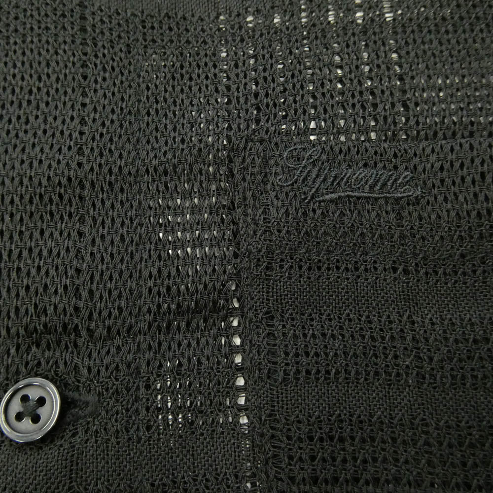 Supreme シュプリーム 23SS Mesh Stripe S/S Shirt メッシュ ストライプ 半袖 シャツ ブラック系 L【極上美品】【中古】