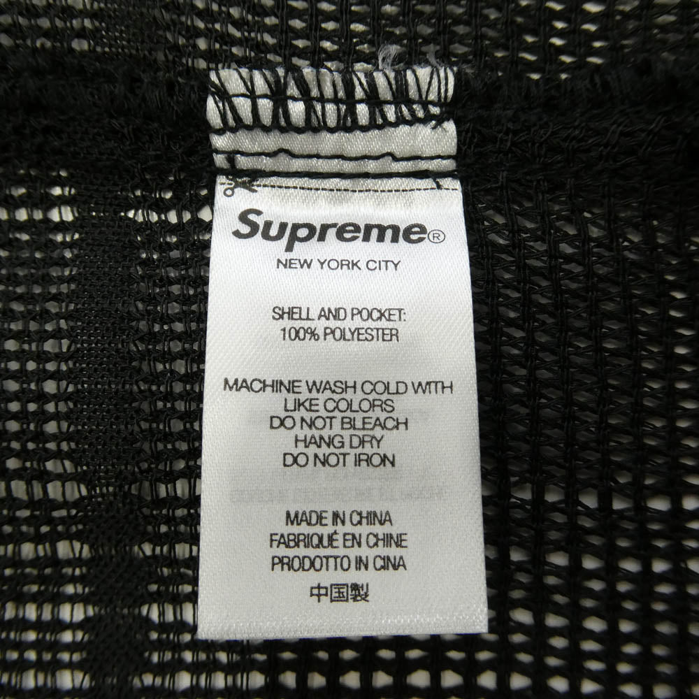 Supreme シュプリーム 23SS Mesh Stripe S/S Shirt メッシュ ストライプ 半袖 シャツ ブラック系 L【極上美品】【中古】