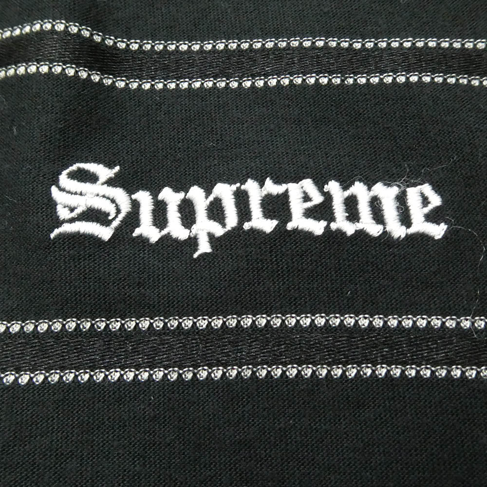 Supreme シュプリーム 25SS × Umbro Stripe Soccer Jersey アンブロ ストライプ サッカー ジャージ ロゴ Tシャツ ブラック系 XL【新古品】【未使用】【中古】
