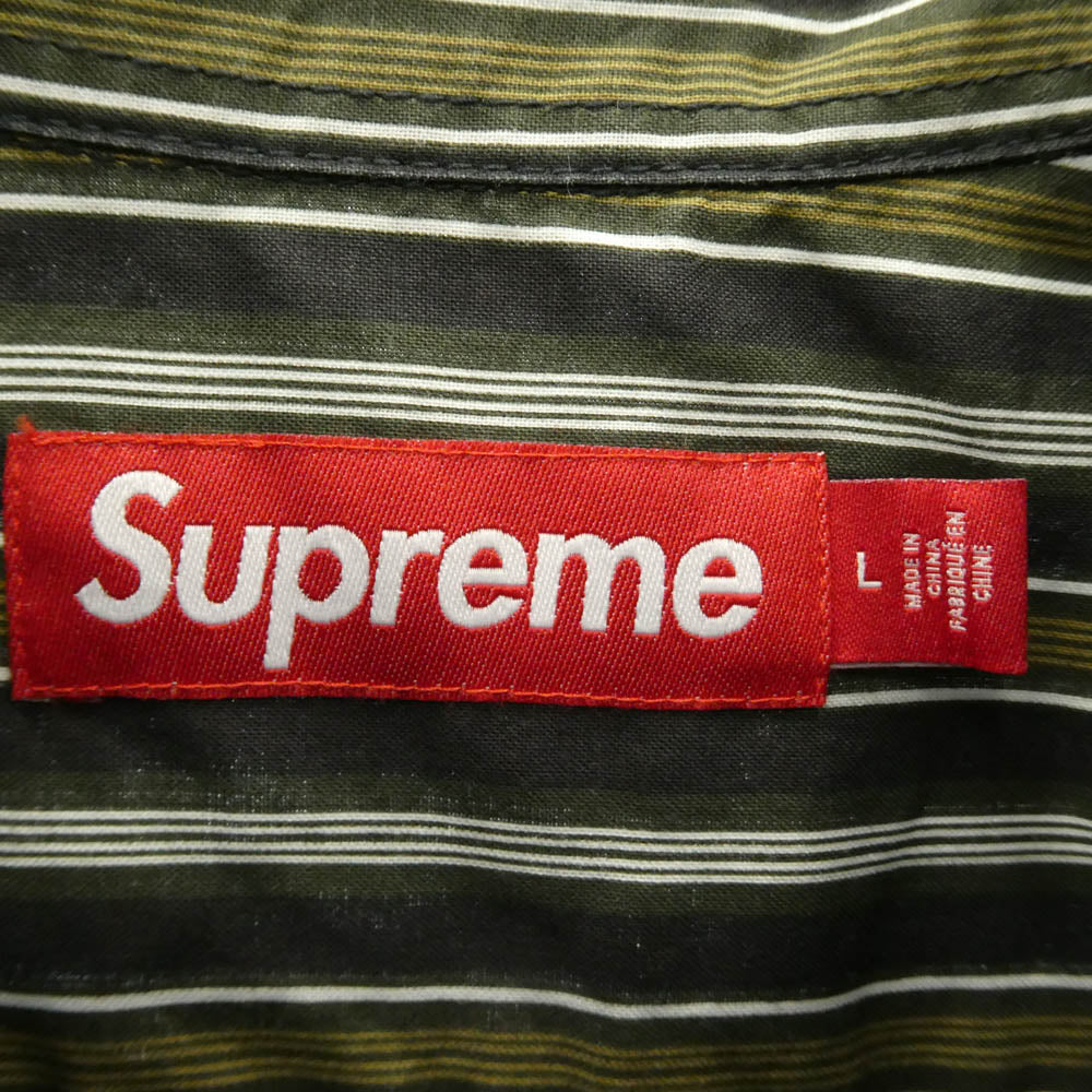 Supreme シュプリーム 24SS Loose Fit Multi Stripe S/S Shirt ルーズ フィット マルチ ストライプ 半袖 シャツ マルチカラー系 L【中古】