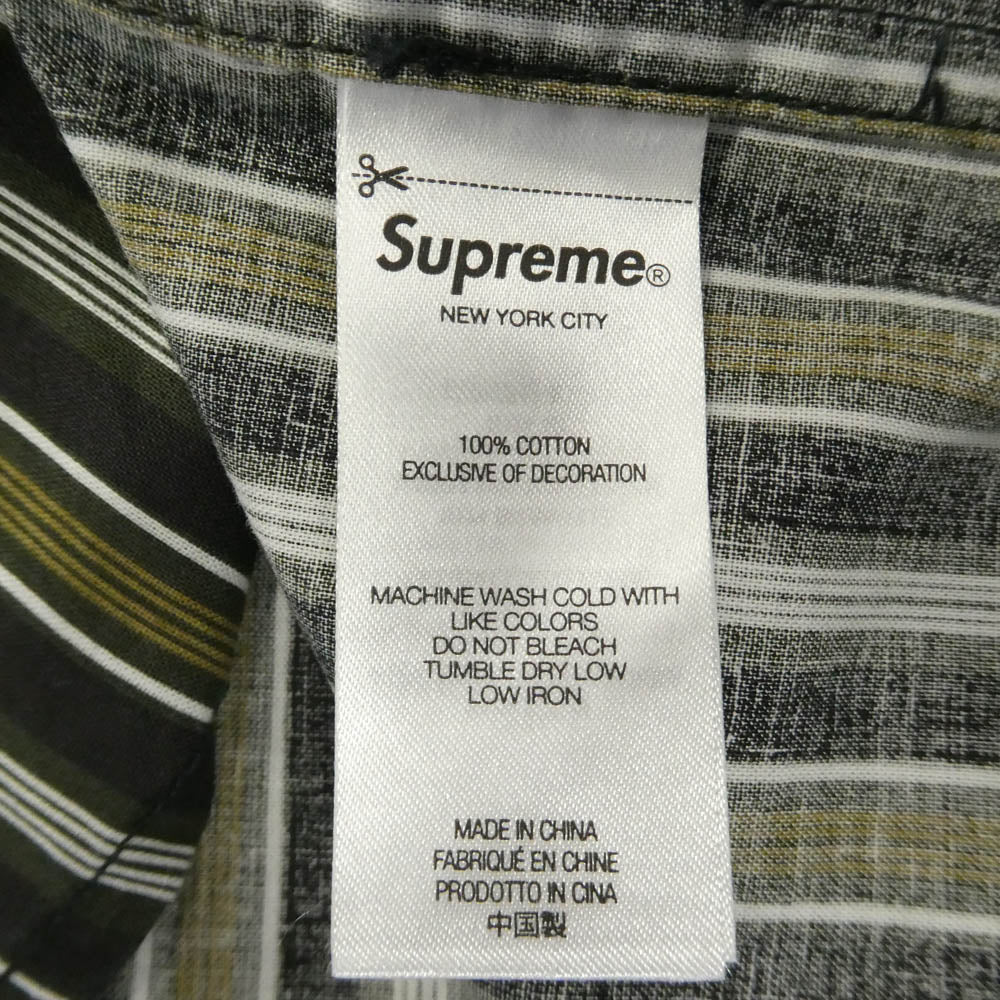 Supreme シュプリーム 24SS Loose Fit Multi Stripe S/S Shirt ルーズ フィット マルチ ストライプ 半袖 シャツ マルチカラー系 L【中古】