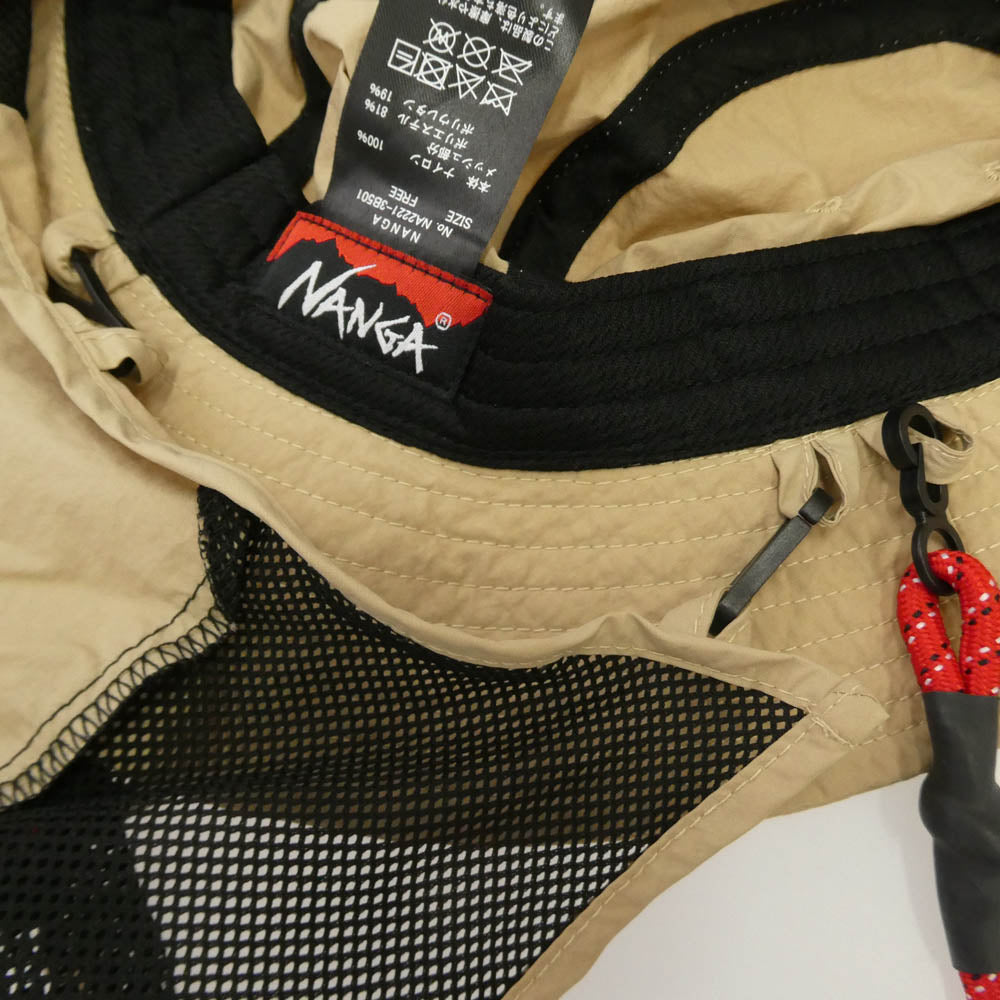 NANGA ナンガ NA2221-3B501 NYLON TUSSER SUNSHADE HAT ナイロン タッサー サンシェード ハット ベージュ系 FREE【中古】