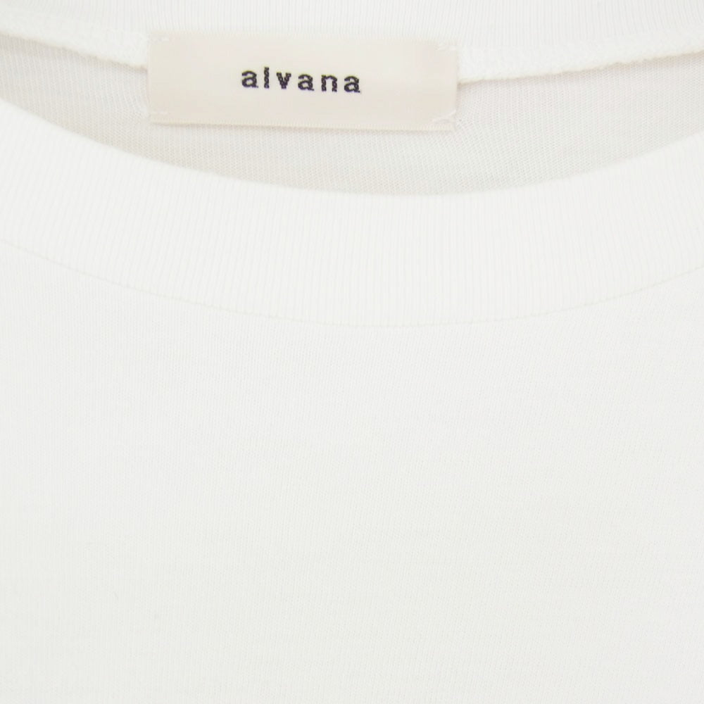 ALVANA アルヴァナ コットン ビッグシルエット Tシャツ 半袖 カットソー ホワイト系 4【中古】