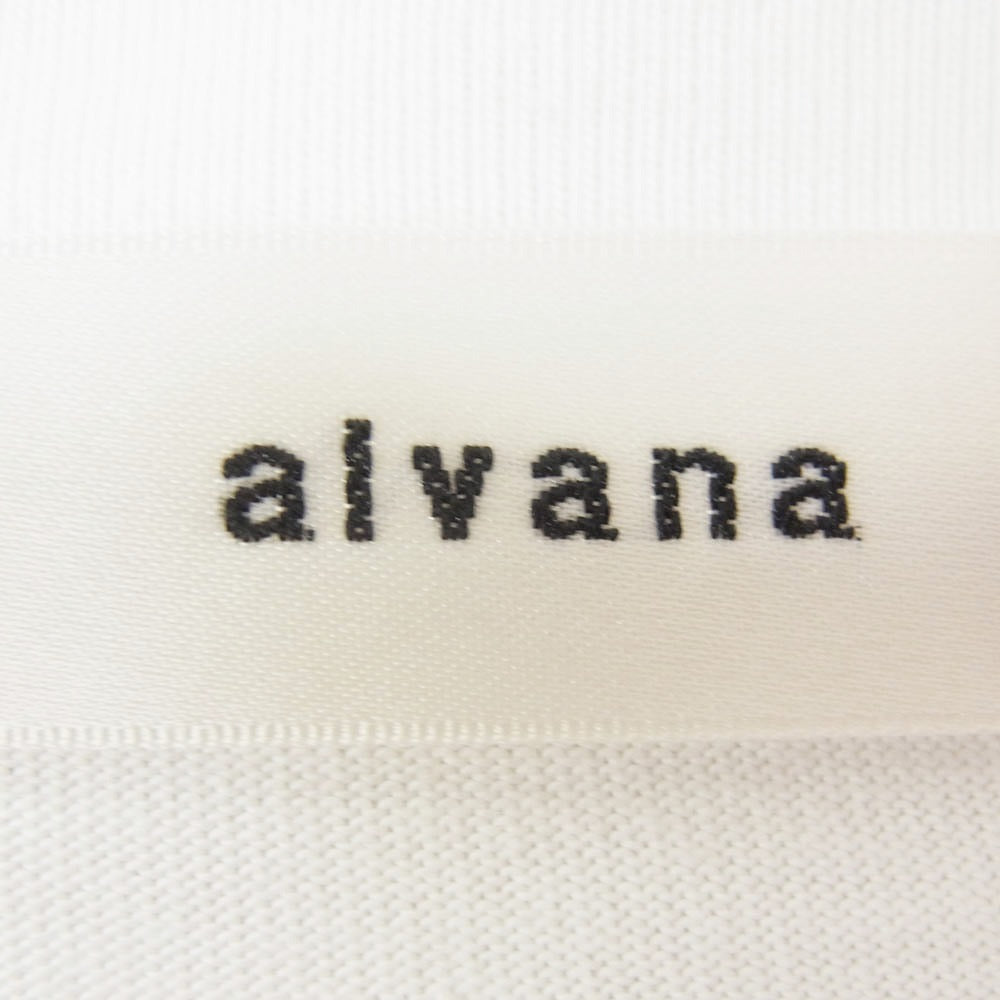ALVANA アルヴァナ コットン ビッグシルエット Tシャツ 半袖 カットソー ホワイト系 4【中古】