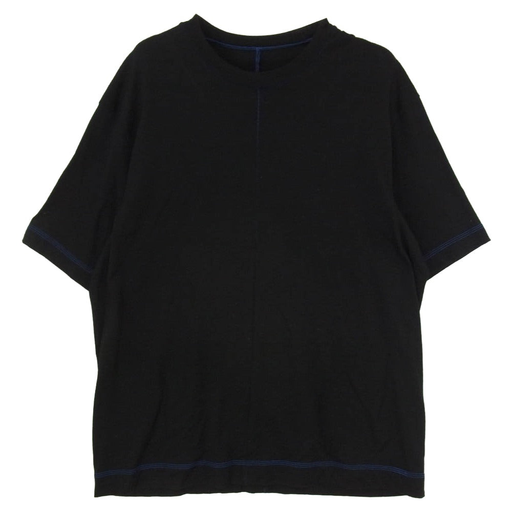カル C231U02B01 Washable Wool 天竺 Crew Neck T-Shirt ウールＴシャツ 半袖 カットソー ブラック系 4【中古】