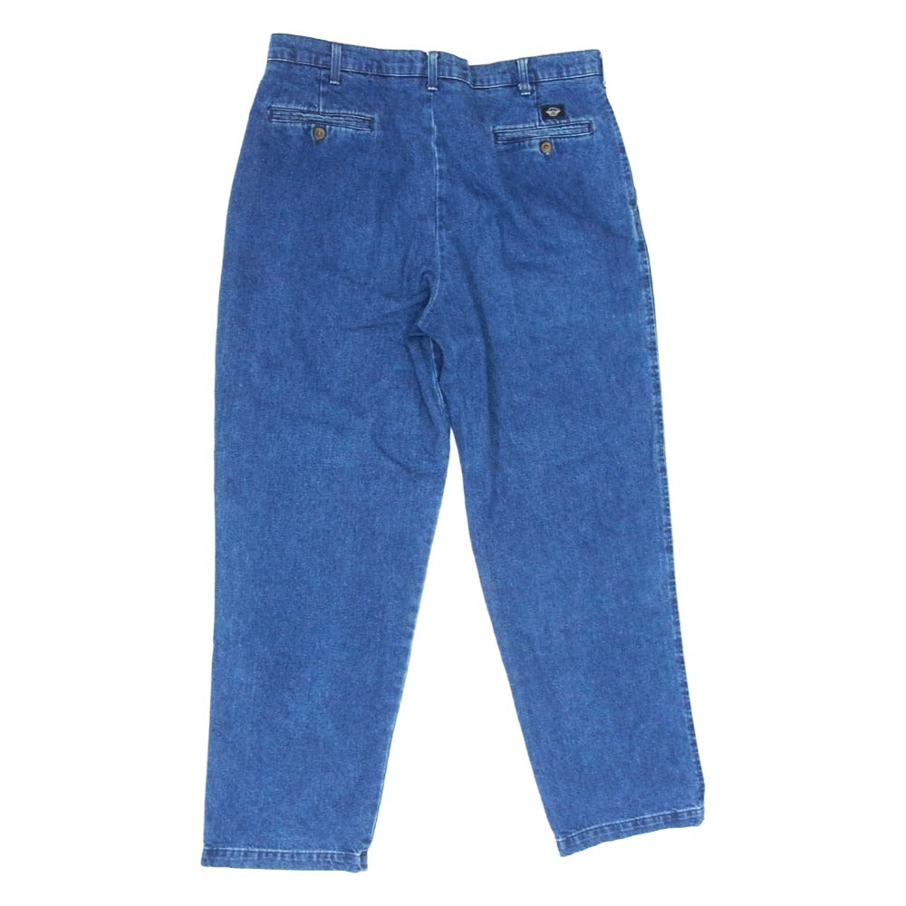 DOCKERS ドッカーズ DENIM SLACKS ツータック デニム スラックス パンツ インディゴブルー系 36【中古】