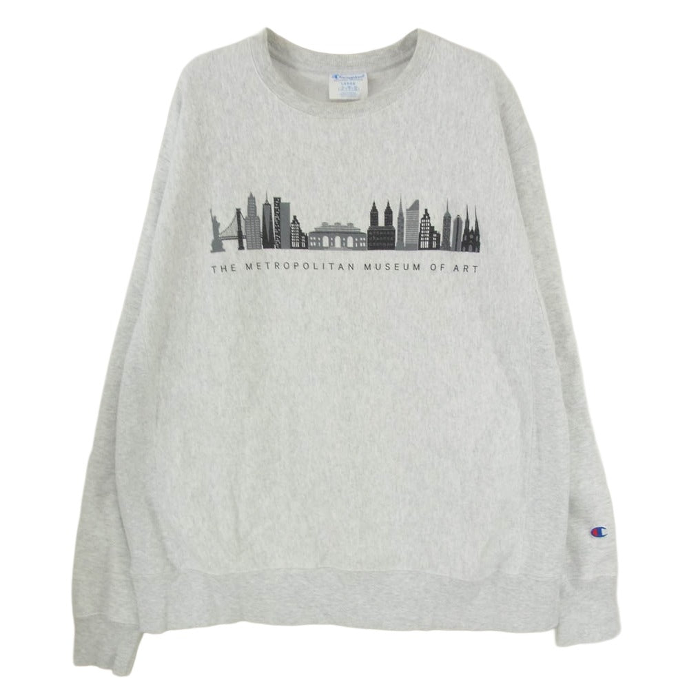 Champion チャンピオン The Metropolitan Museum of Art Reverse Weave Sweat リバースウィーブ メトロポリタン 美術館 スウェット グレー系 L【中古】