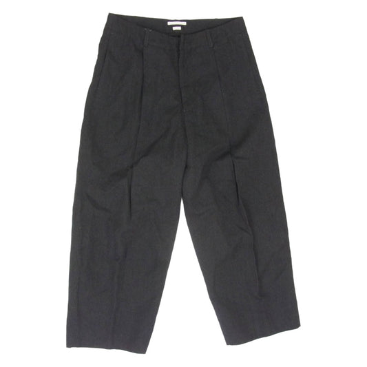 blurhms ブラームス BHS22F0108 Wool Ramie Super Wide Slacks ウール ラミー スーパー ワイド スラックス ブラック系 4【中古】