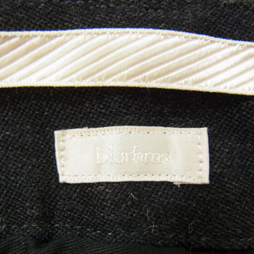 blurhms ブラームス BHS22F0108 Wool Ramie Super Wide Slacks ウール ラミー スーパー ワイド スラックス ブラック系 4【中古】