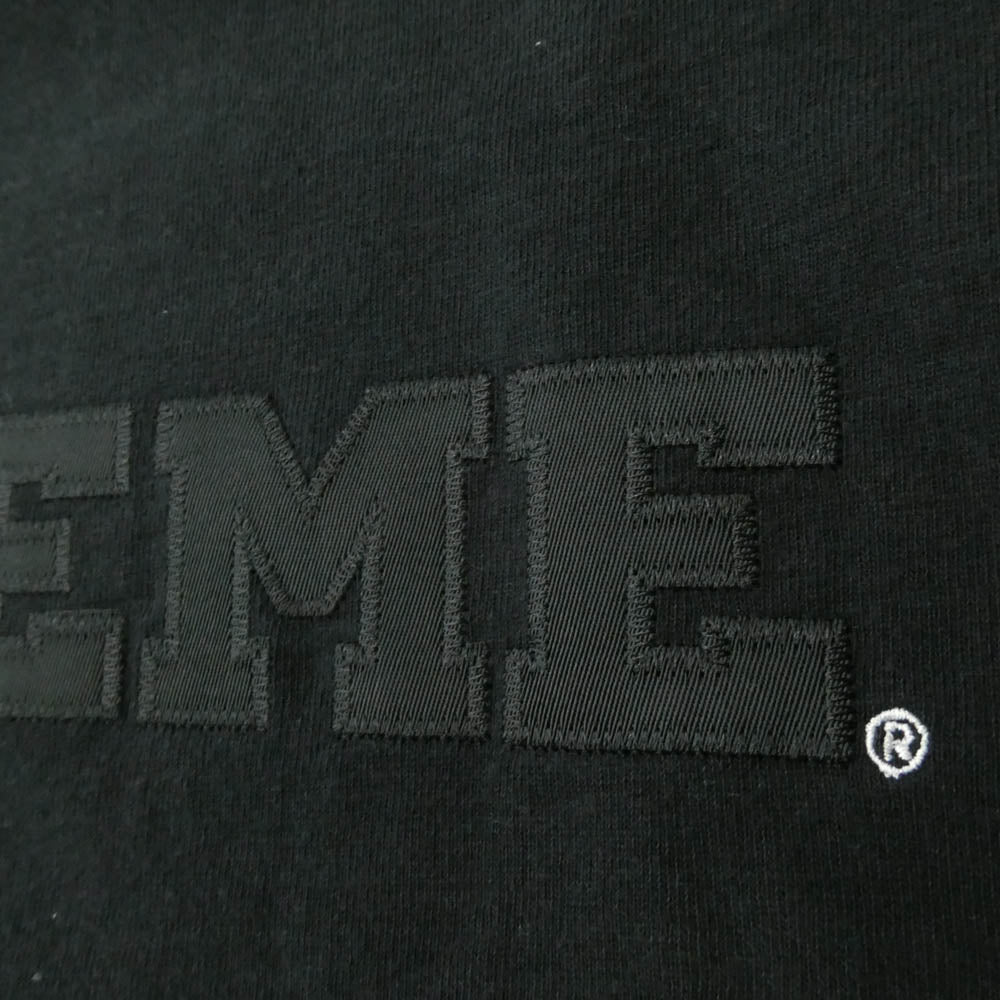 Supreme シュプリーム 23SS Collegiate S/S Top カレッジエイト エスエス トップ クルーネック 半袖 Tシャツ ブラック系 L【中古】