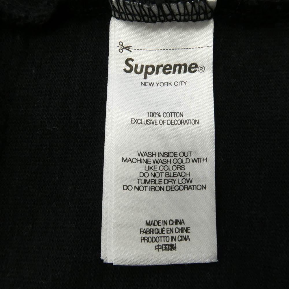 Supreme シュプリーム 23SS Collegiate S/S Top カレッジエイト エスエス トップ クルーネック 半袖 Tシャツ ブラック系 L【中古】