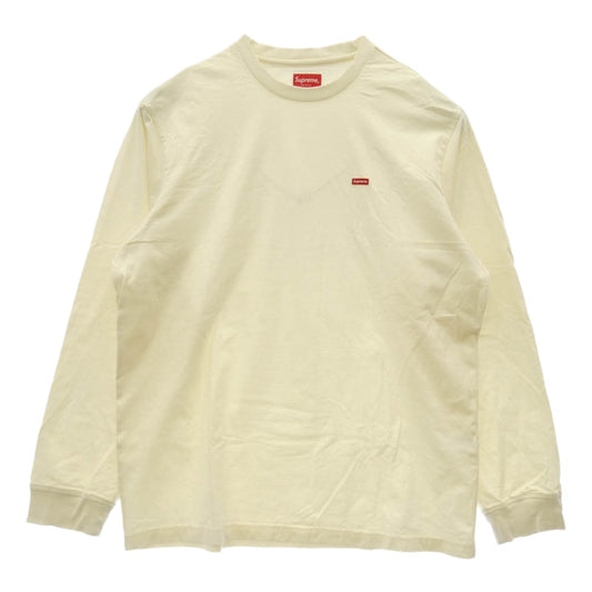 Supreme シュプリーム 23SS Small Box L/S Tee Oatmeal スモールボックス クルーネック 長袖 Tシャツ オートミール オフホワイト系 L【中古】