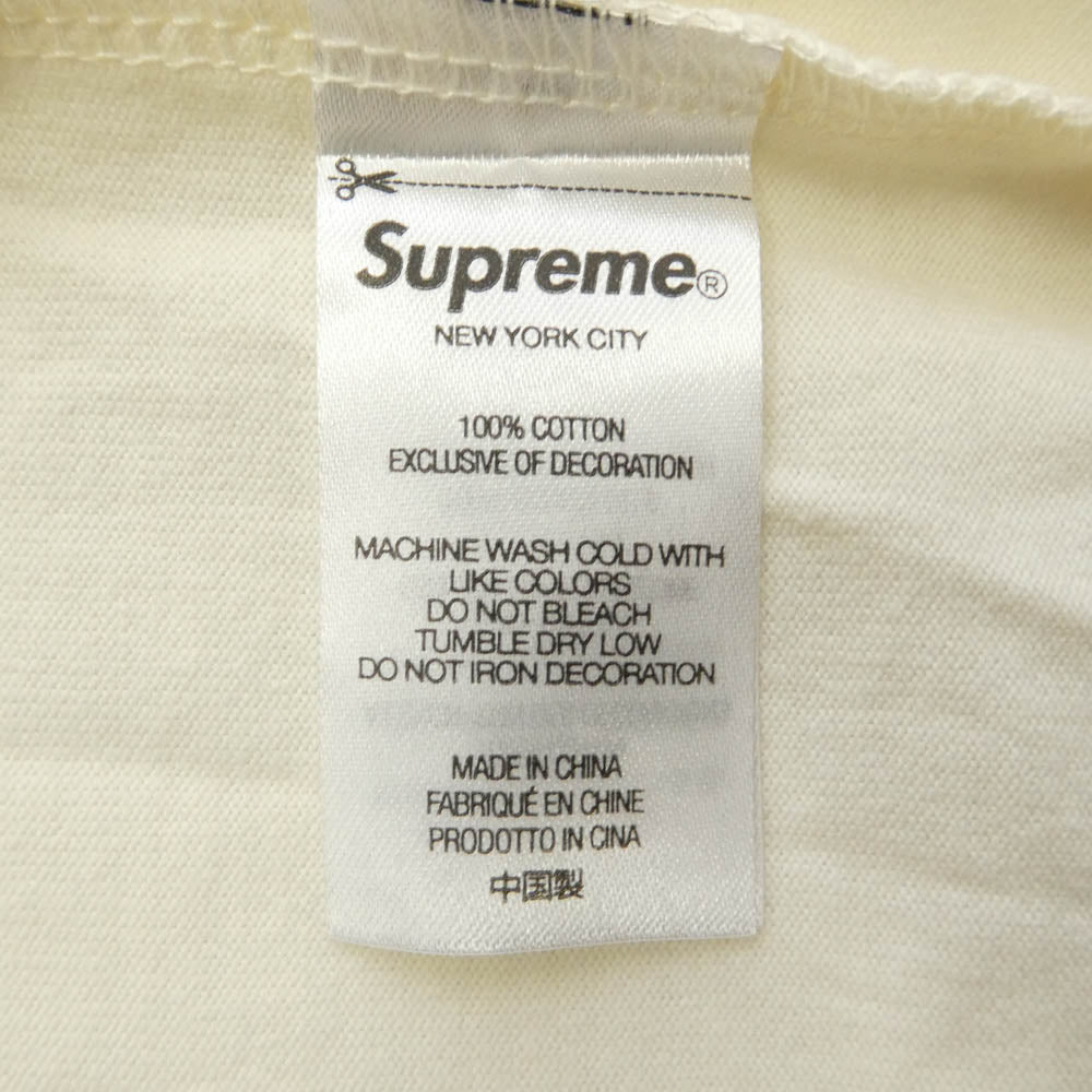Supreme シュプリーム 23SS Small Box L/S Tee Oatmeal スモールボックス クルーネック 長袖 Tシャツ オートミール オフホワイト系 L【中古】