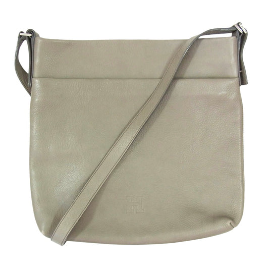 ヒロフ 2WAY スクエア レザー ショルダーバッグ グレー系【中古】