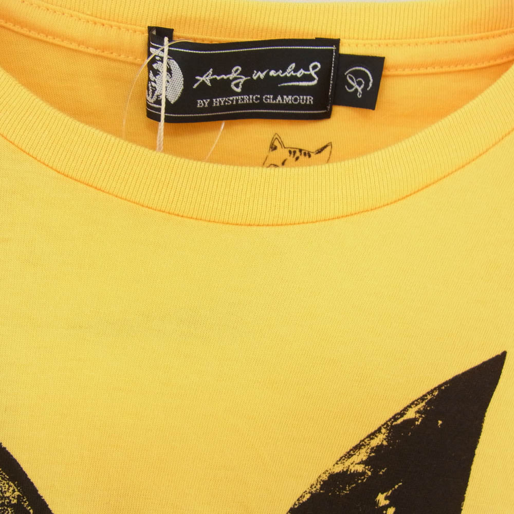 HYSTERIC GLAMOUR ヒステリックグラマー PLAYBOY プレイボーイ 0443CL05 ANDY WARHOL アンディ ウォーホル Tシャツ 長袖 カットソー イエロー系 L【極上美品】【中古】