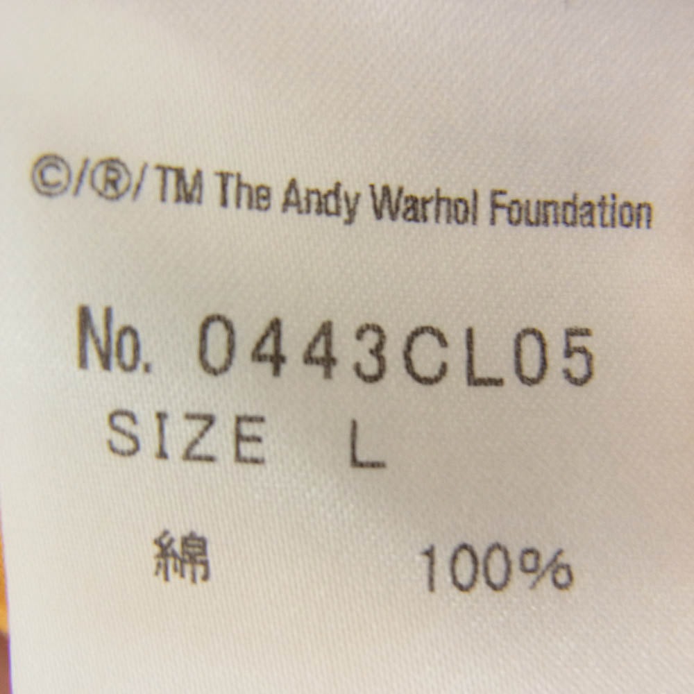 HYSTERIC GLAMOUR ヒステリックグラマー PLAYBOY プレイボーイ 0443CL05 ANDY WARHOL アンディ ウォーホル Tシャツ 長袖 カットソー イエロー系 L【極上美品】【中古】