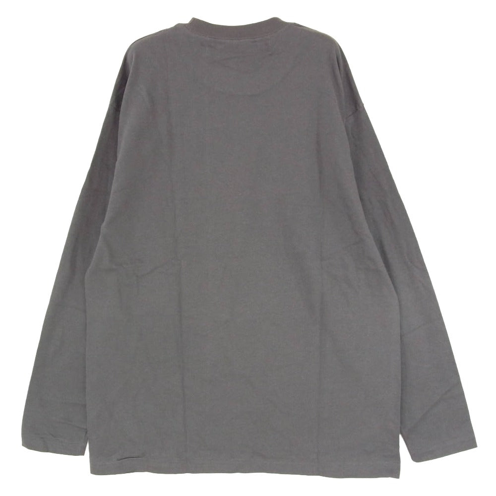 Y's Yohji Yamamoto ワイズ ヨウジヤマモト YA-T30-052 BANG ON! プリント ロングスリーブ 長袖 カットソー グレー系 2【極上美品】【中古】