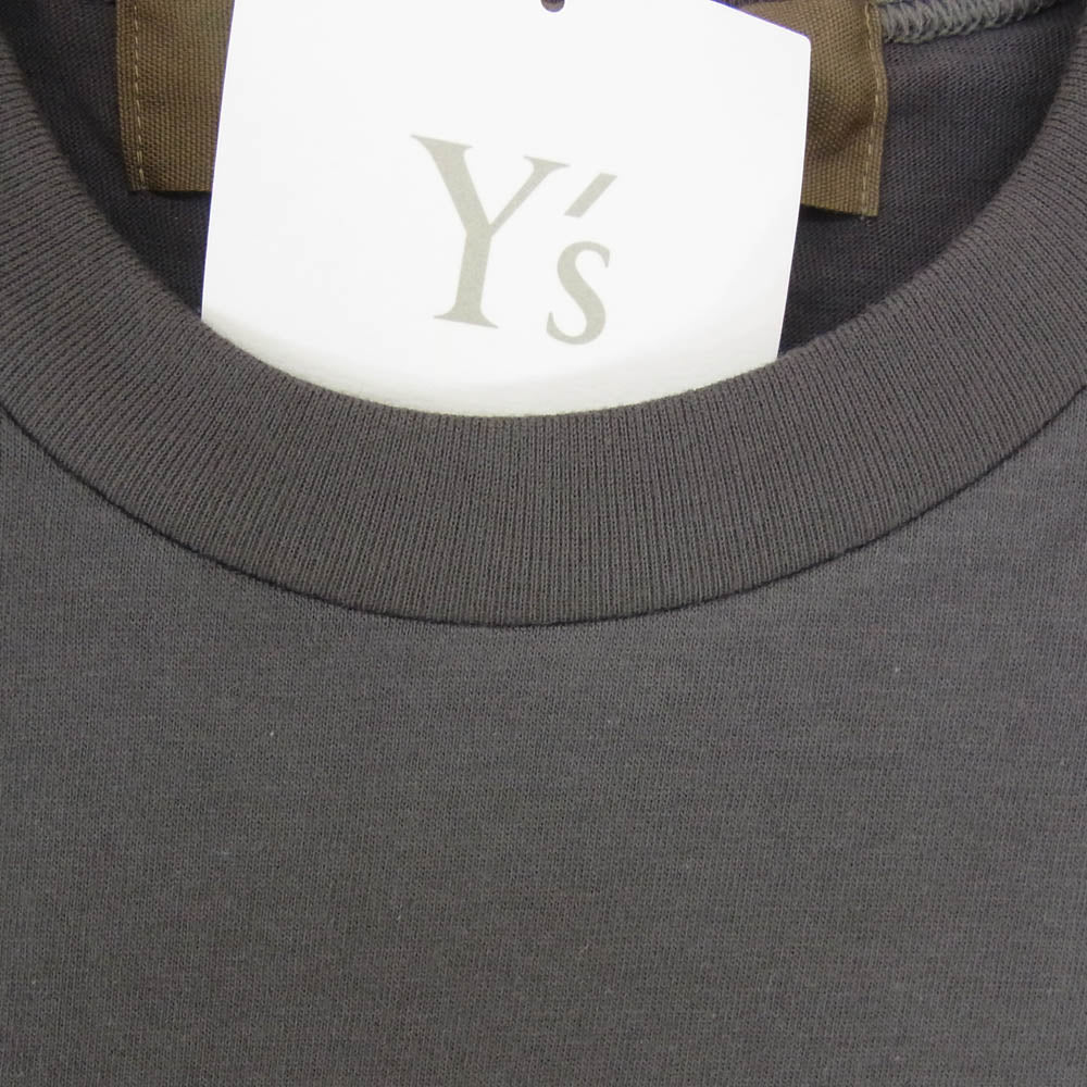Y's Yohji Yamamoto ワイズ ヨウジヤマモト YA-T30-052 BANG ON! プリント ロングスリーブ 長袖 カットソー グレー系 2【極上美品】【中古】