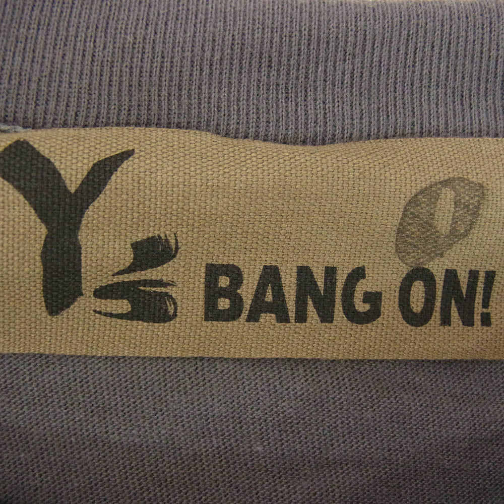Y's Yohji Yamamoto ワイズ ヨウジヤマモト YA-T30-052 BANG ON! プリント ロングスリーブ 長袖 カットソー グレー系 2【極上美品】【中古】