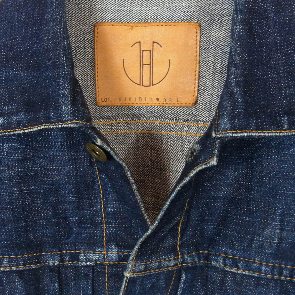JAPAN BLUE JEANS ジャパンブルージーンズ JBJK1012 16.5oz セルヴィッチ 2nd TYPE デニムジャケット インディゴブルー系 38【中古】