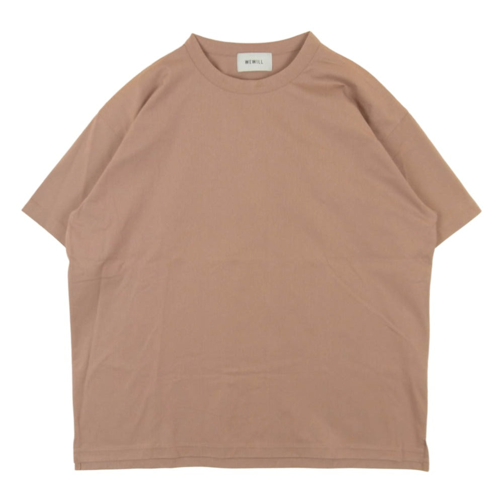 ウィーウィル W-000-8011 クルーネック 半袖 Tシャツ カットソー 日本製 ピンク系 グレイッシュピンク系 3【中古】