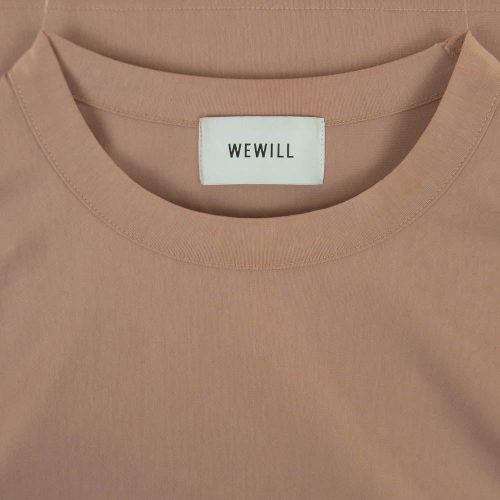 ウィーウィル W-000-8011 クルーネック 半袖 Tシャツ カットソー 日本製 ピンク系 グレイッシュピンク系 3【中古】
