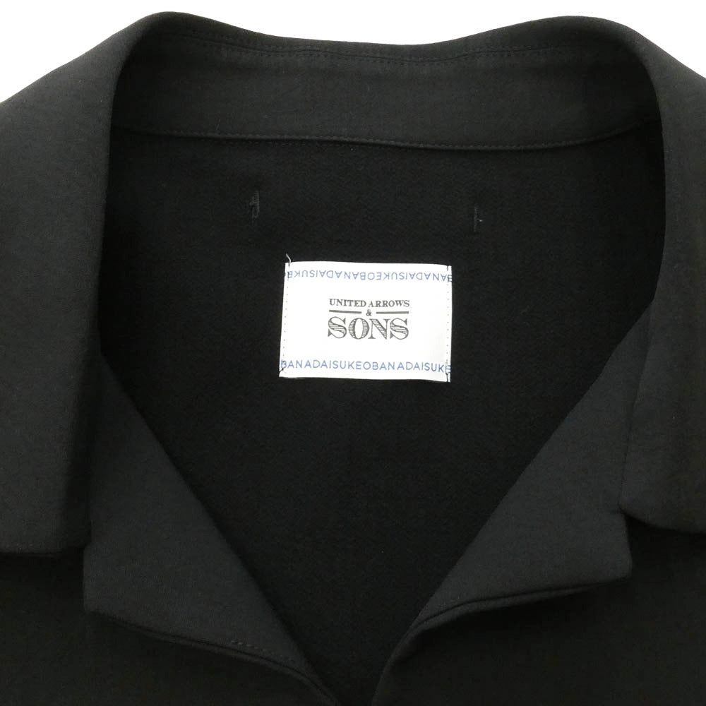 UNITED ARROWS ユナイテッドアローズ 5516-299-0133 SONS OPEN SSL SHIRT オープンカラー 半袖 シャツ ブラック系 L【中古】