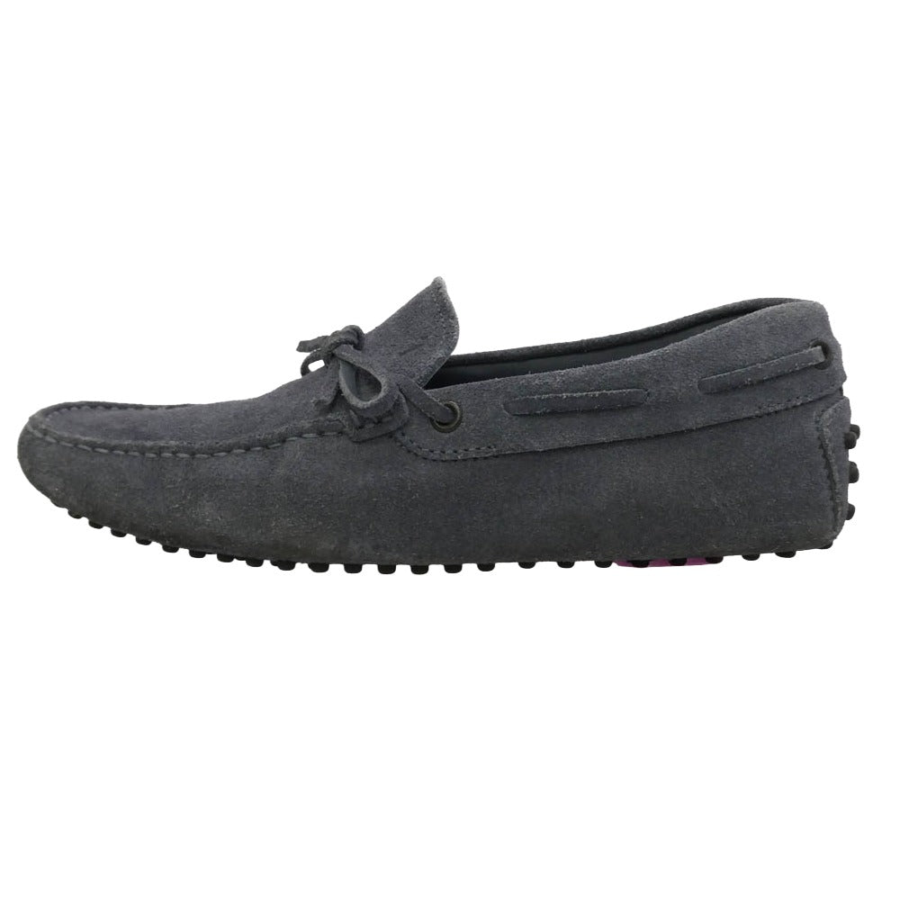 TOD’S トッズ ゴンミーニ ドライビング スエード レザー シューズ チャコール系 6.5【中古】