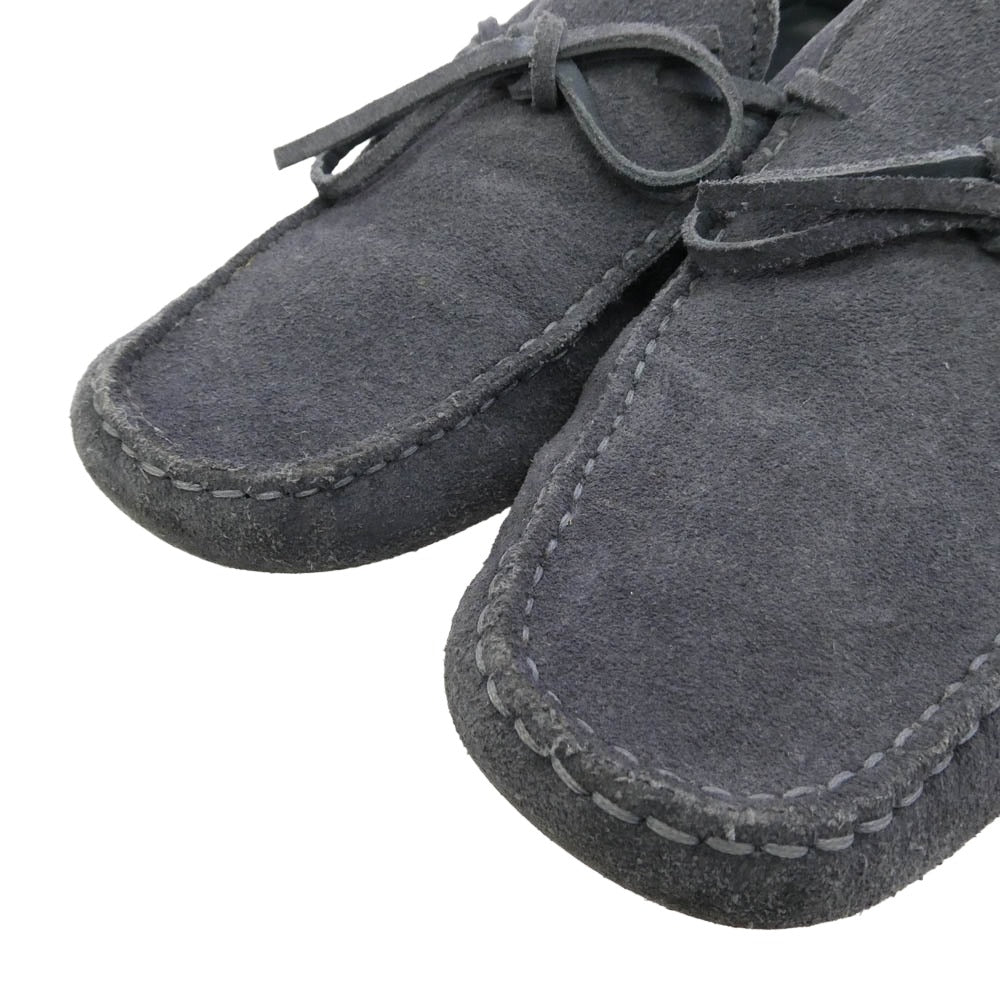 TOD’S トッズ ゴンミーニ ドライビング スエード レザー シューズ チャコール系 6.5【中古】