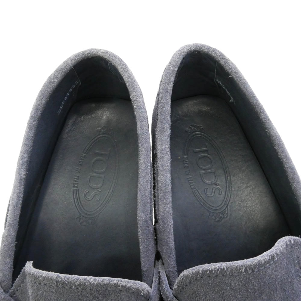 TOD’S トッズ ゴンミーニ ドライビング スエード レザー シューズ チャコール系 6.5【中古】