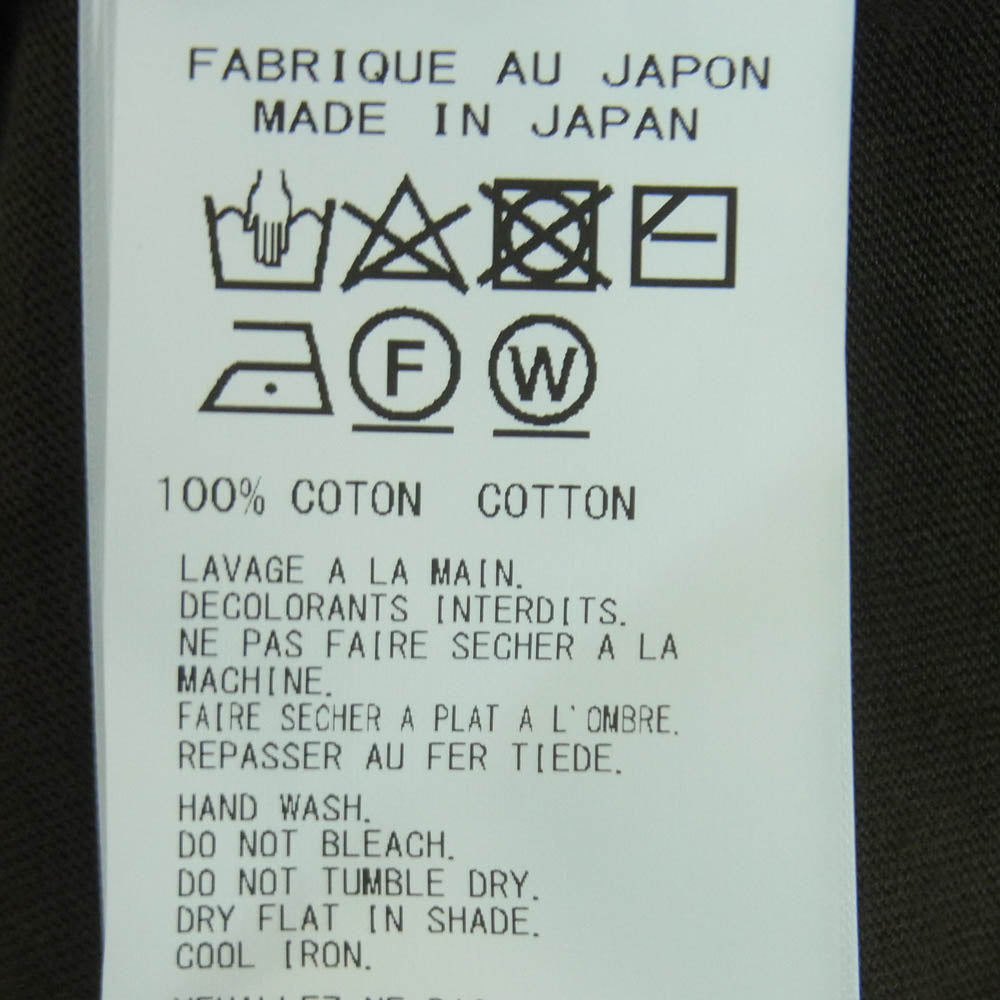 Yohji Yamamoto POUR HOMME ヨウジヤマモトプールオム HS-T02-070 COTTON SINGLE JERSEY ROUND NECK SHORT SLEEVE アルティマ天竺 半袖 Tシャツ カットソー チャコール系 3【中古】