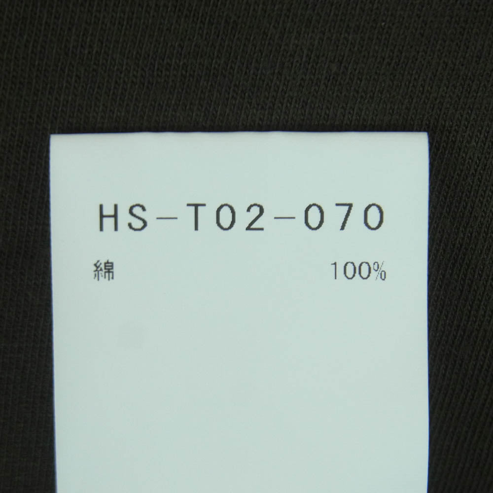 Yohji Yamamoto POUR HOMME ヨウジヤマモトプールオム HS-T02-070 COTTON SINGLE JERSEY ROUND NECK SHORT SLEEVE アルティマ天竺 半袖 Tシャツ カットソー チャコール系 3【中古】