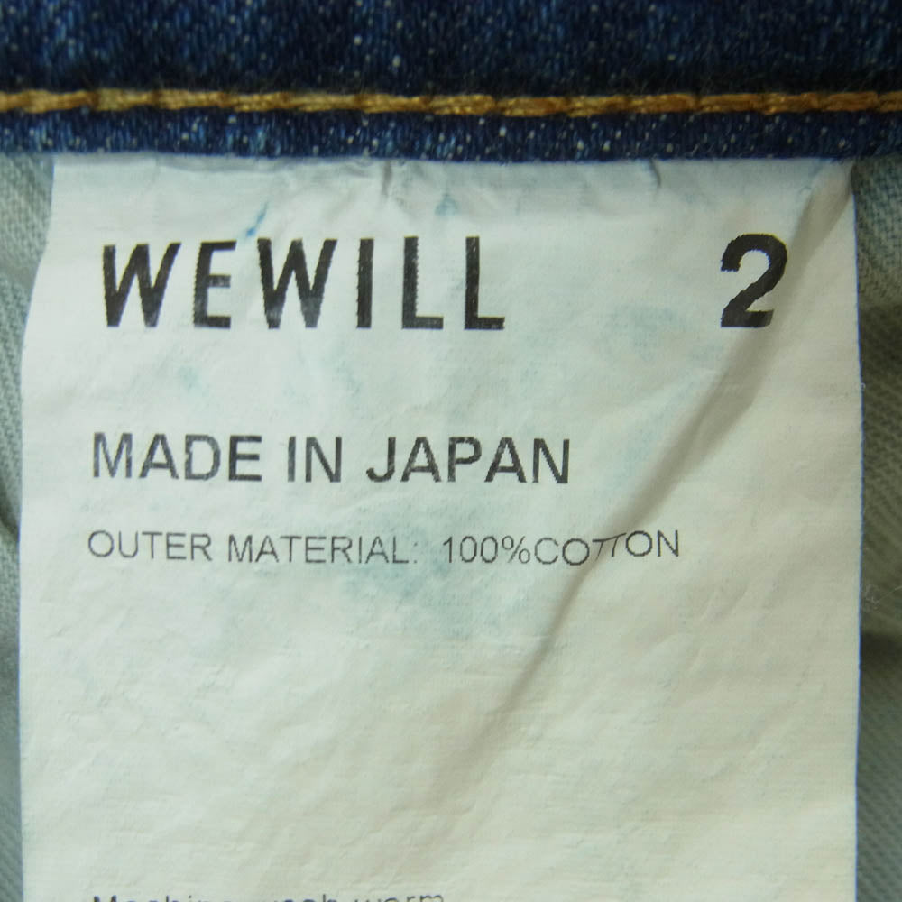 ウィーウィル W-000-6013 WIDE TAPERED DENIM PANT ワイド テーパード デニム パンツ インディゴブルー系 2【中古】