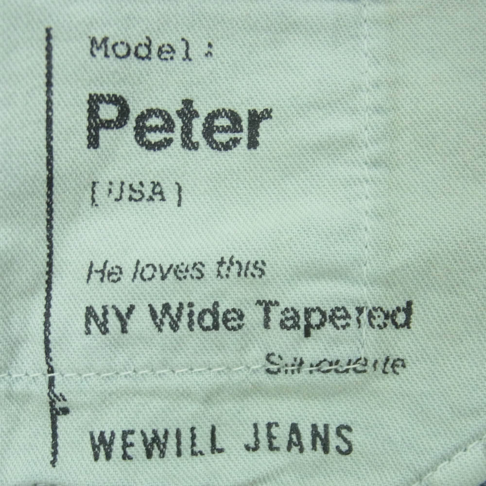ウィーウィル W-000-6013 WIDE TAPERED DENIM PANT ワイド テーパード デニム パンツ インディゴブルー系 2【中古】