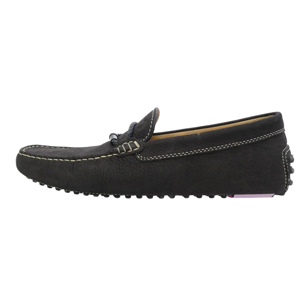 TOD’S トッズ ゴンミーニ ドライビング レザー シューズ ブラック系 6.5【中古】