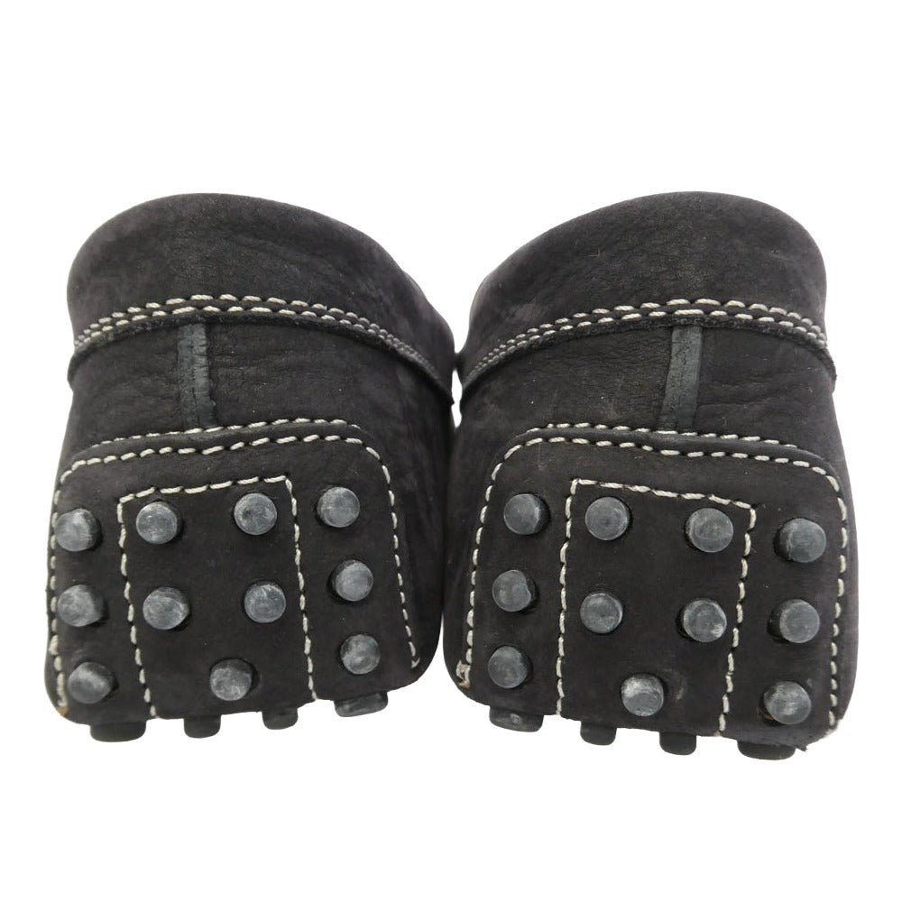 TOD’S トッズ ゴンミーニ ドライビング レザー シューズ ブラック系 6.5【中古】