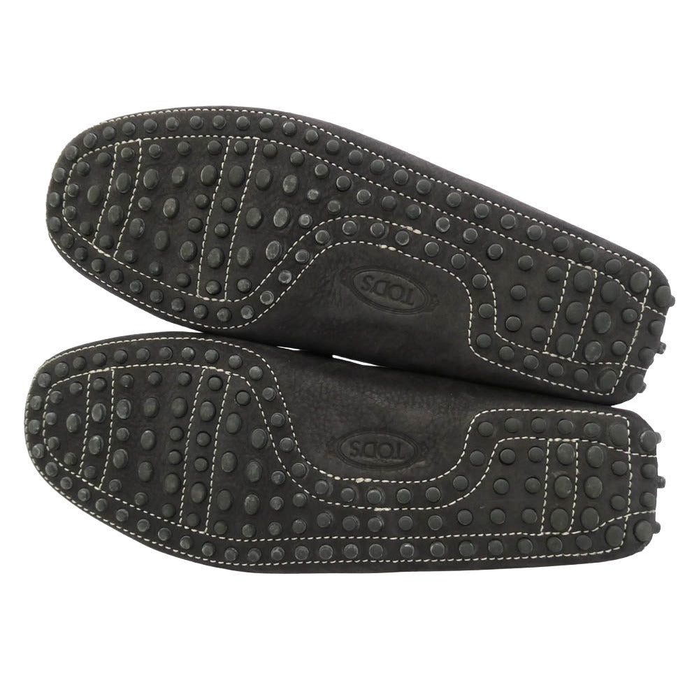 TOD’S トッズ ゴンミーニ ドライビング レザー シューズ ブラック系 6.5【中古】