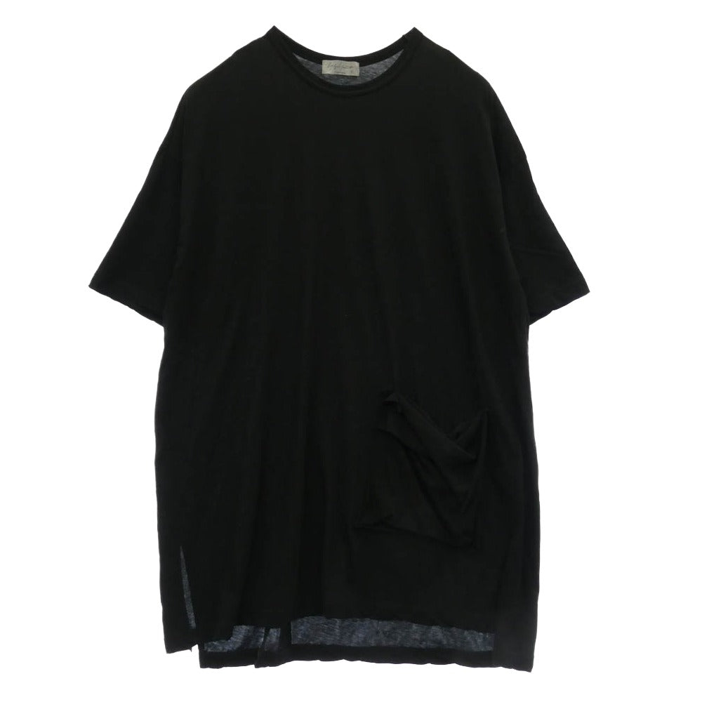 Yohji Yamamoto POUR HOMME ヨウジヤマモトプールオム HO-T72-085 変形 ポケット デザイン 半袖 Tシャツ カットソー ブラック系 3【中古】
