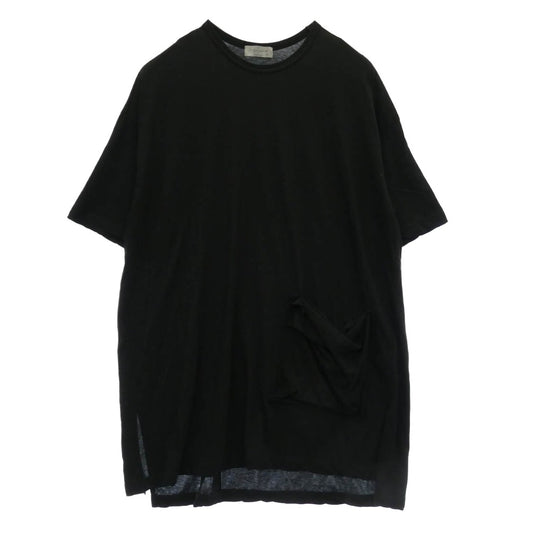 Yohji Yamamoto POUR HOMME ヨウジヤマモトプールオム HO-T72-085 変形 ポケット デザイン 半袖 Tシャツ カットソー ブラック系 3【中古】
